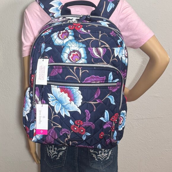 Vera Bradley XL Campus Backpack in Performance Twill Mayfair in Bloom NWT - Picture 5 of 13